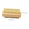 OHPHCALL 2pcs Bamboo Nail Brush Double-sided Cleaning Tool with Sturdy