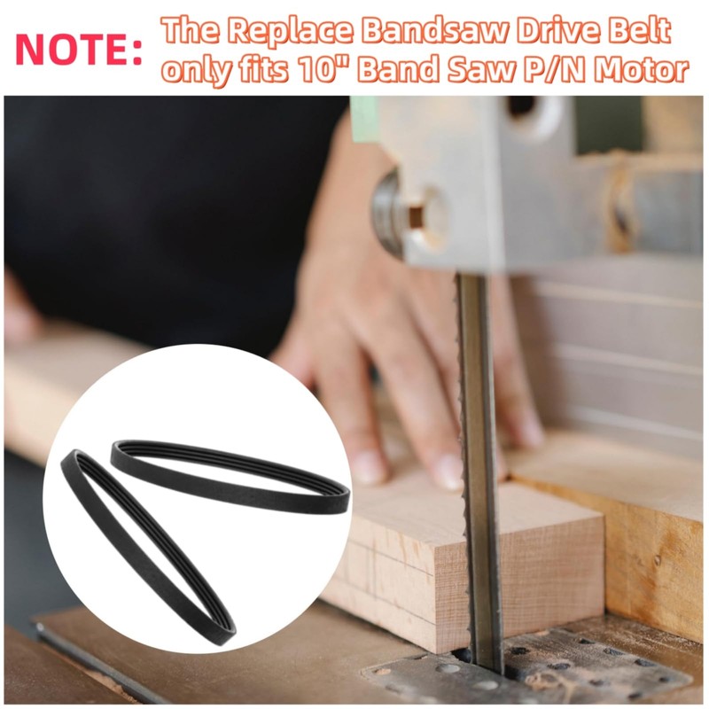 2-Pack 119214000 Bandsaw Drive Belt for Craftsman 10 Inch Band