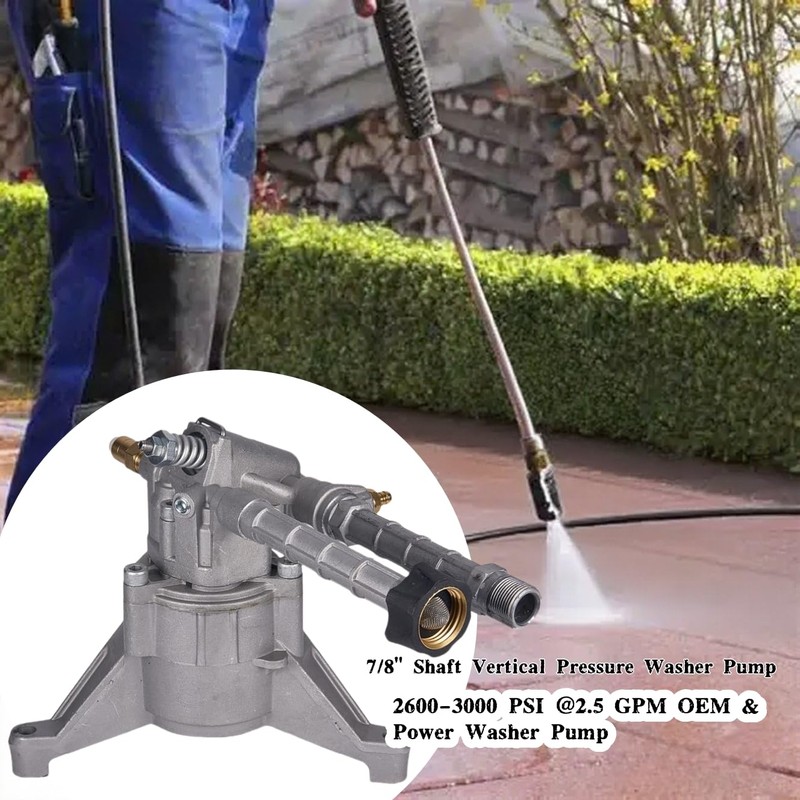youjupazi 7/8" Shaft Vertical Pressure Washer Pump 2600-3000 PSI @2.5