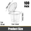 1oz 100 Pieces Small Plastic Containers with Lids, 25ml Small