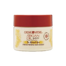 Argon Oil Strengthening Hair Masque by Creme of Nature, Argan Oil of Morocco, Helps Restore Dry Damaged Curls, 11.5 Fl Oz