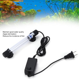 Luz UV Sumergible para Acuario - Lámpara Impermeable para Pecera y Estanque - Fácil de Usar, Seguridad y Salud (Enchufe EE. UU. 110-120V 7W)