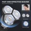 SEJOY Cordless Razor Rotary Waterproof Electric Shaver Pop-Up Trimmer Wet