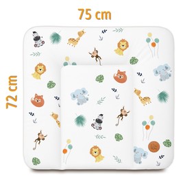 Changing Mat Washable and Waterproof 75 x 72 cm - Changing Mat for Laying on Changing Table Changing Table Changing Table or Washing Machine Changing Mat 75 x 72 Safari