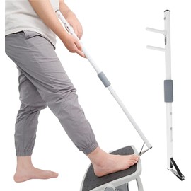 Long Handled Toenail Clippers for Seniors, Overweight, Obese, Pregnant and Waist Patients, 4mm Wide Jaw Opening, No Need to Bending, Cutting Very Easily.（16in/White）