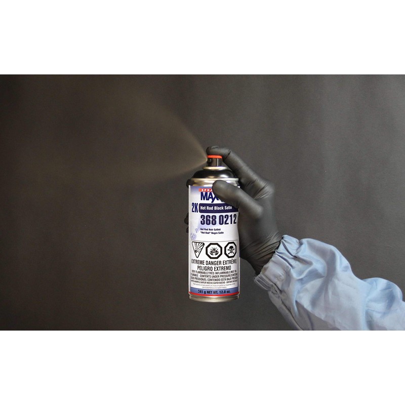 Spray max 2K Hot Rod Satin Black Spray Paint,Automotive Topcoat