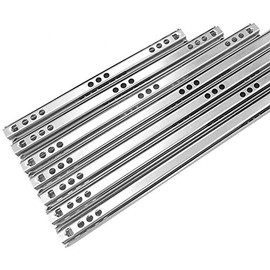 Pair of 310mm Length Runners Ball Bearing Drawer Slides Rail Steel Guide 2 Sections