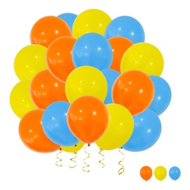 Blue Orange Yellow Confetti Balloons, 40pcs 12 Inch Party Balloons,Natural Latex Balloons for Men Women Girls Birthday, Wedding, Bridal Shower, Graduation, Casino Theme Party Decorations