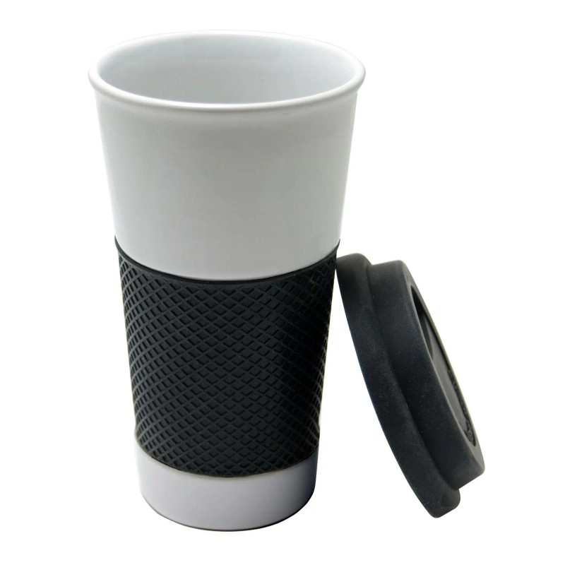 Liquid Logic Commuter Single Wall Ceramic 16oz Tumbler w/Silicone Sleeve