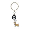 HongGun Net Key-ring Keychain,Cute Metal Small Dog Puppy Keychain Keyring