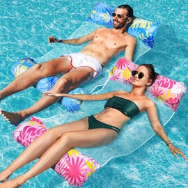 Elidepe Air Mattress Pool, XL Toy Water, Pack of 2 Pool Accessories, Fun Adults, 4-in-1 Water Toy, Water Hammock, Air Mattress as Armchair, Mattresses, Swimming Mat
