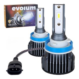 Evolum Kit de Focos Led 14000 lumenes Ultra Luxury Luz Blanca Automotriz Todas las Medidas Auto Faros Delanteros Iluminación Principal (H11)