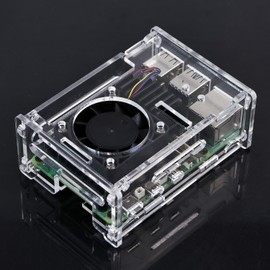 Yahboom Raspberry Pi 5 Heatsink Kit with Embedded Heatsink Cooling PWM Fan and Acrylic Case Compatible with Pi 5 (Pi5 Acrylic case+fan+cooler pi50)