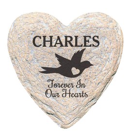 GiftsForYouNow Engraved Assorted Animals with Heart Memorial Heart Garden Stone, Bird Our