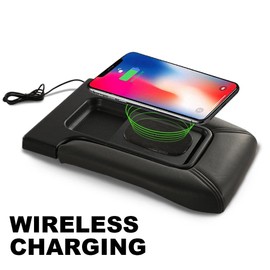 G-PLUS Center Console Lid Repair Kit Arm Rest Latch Compatible with 1999-2007 GMC Sierra/Yukon/Chevy Silverado/Suburban/Tahoe, #19127364 19127365 19127366 Upgrade Style B Grey