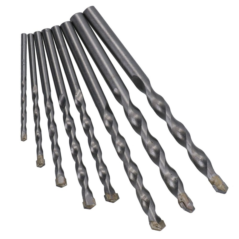 Masonry Twist Drill Bit Set 8pc Metric & Imperial Size