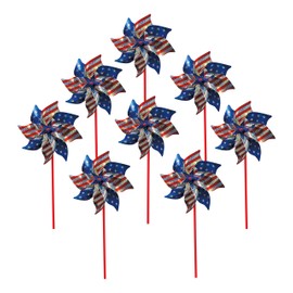 In the Breeze 2749 Stars and Stripes Pinwheel, 8-Inch, Stars & Stripes / 8 Pieces