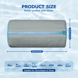 Shoe Washing Machine Bag, Suitable For Washing Machines Laundry Bags For Shoes Reusable Laundry Shoe Bag, Suitable For All Shoe Types And Sizes Shoe Bag For Washing Machine (grey-2pcs)