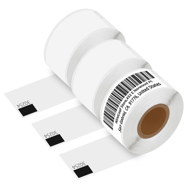 NineLeaf 3 Rolls (130 Labels/Roll) Compatible for Dymo 30254 (1-1/8"