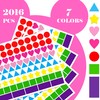 2016 Pack Shaped Coloured Stickers 7 Colors 6 Shapes Coding