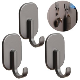 3 PCS Magnetic Hooks for Refrigerator,Heavy Duty Strong Magnet Hook for Hanging,Ma-gnetic Hooks,Strong Ma-gnet H-ooks,Mag-nets with H-OOK for Home& Office Refrigerator,Grill,Locker,Black Coat Ho-oks