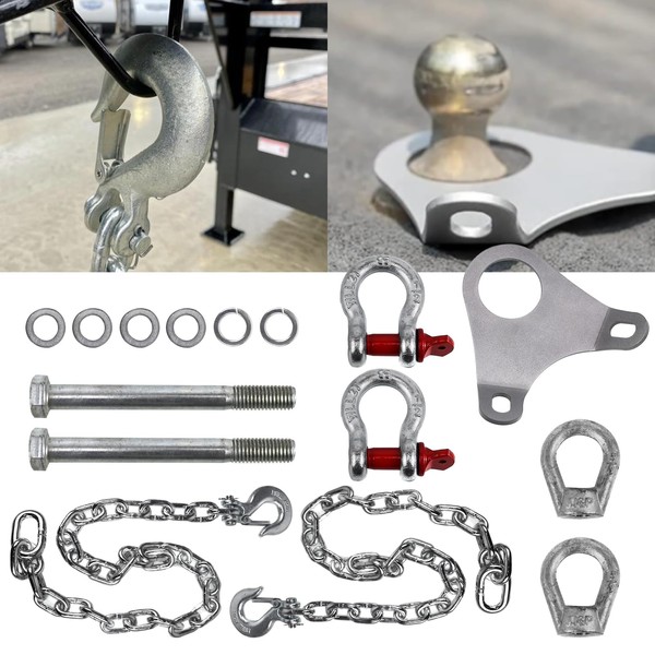 RULLINE Trailer Ultimate Connection Safety Chains Kit - 5th Wheel