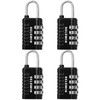 DELSWIN Combination Lock 4-Digit Small Padlock - 4Pcs Resettable Combo