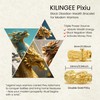 KINLNGEE Dual 24K Gold-Plated Pixiu Black Obsidian Feng Shui Bracelet,10mm