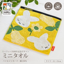 Nishikawa XT45708615 DB5605 70th Nine Chain Mini Towel, 9.8 x 9.8 inches (25 x 25 cm), Washable, 100% Cotton, 70th Anniversary