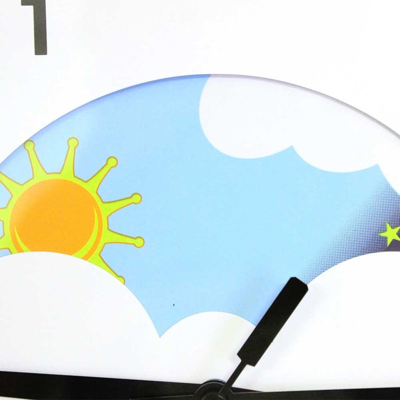 NRS Healthcare Day and Night Graphics Analogue Wall Clock (Eligible