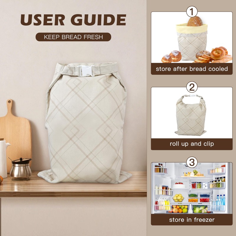 Reusable Beeswax Bread Bags for Sourdough -Extra Large Natural Beeswax