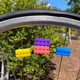 Unbranded 6x Brick Toy Bike Spoke Decorations - Building Block Bicycle Decoration