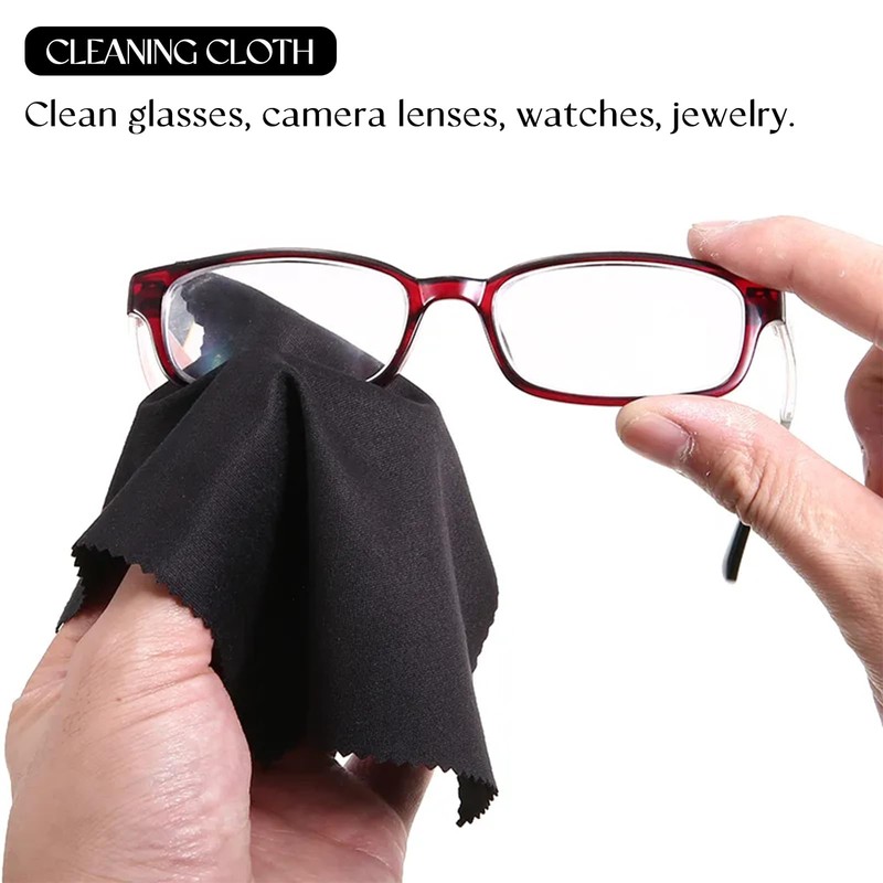 SOHUPAC Foldable Glasses Case With Clean Cloth, PU Portable Sunglasses