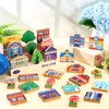 Blosssound 35 Pcs Wooden Town Building Play Toys for Kids