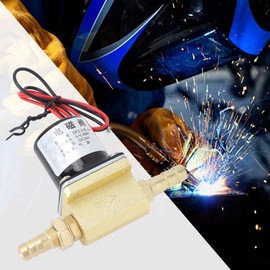 Welding Solenoid Valve, G1/8'' Thread Brass Electric Solenoid Valve 0~0.8mpa for Water Gas Aron CO2, Welding Supplies (AC220V)