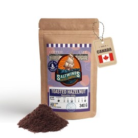 Toasted Hazelnut Ground Coffee by Saltwinds Coffee Company (340g) | Medium Roast | 100% Arabica | Low Acid | Delicious Flavoured | Freshly Roasted in the Maritimes | Made in Canada