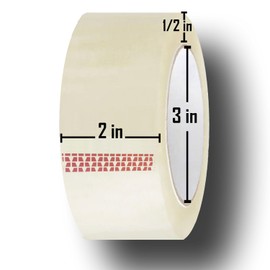 (6 Rolls) Biz SUPPLINE 2" Packing Tape, Designed for Moving, Storage and Packing, Shipping and Mailing, 2-inch Wide X 65 Yards, Clear, Heavy Duty 2.8 MIL BOBP Material