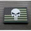 Unbranded SKULL PUNISHER AMERICAN FLAG OD GREEN TACTICAL MILITARY 3D