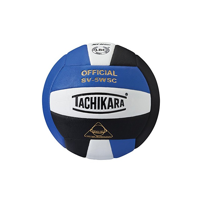 Tachikara Sensi-Tec Composite High Performance Volleyball, Royal/White/Black (SV5WSC.RWB)