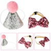 Qiilu Cute Pet Cat Dog Birthday Bowknot Party Costume Hat