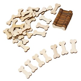 100pcs Wooden Dog Bones Plain Unfinished Wood Craft Ready to Paint or Decorate Best for Tags,Earrings,Wedding,Family Birthday Calendar,Plaque,Jewelry and DIY Projects