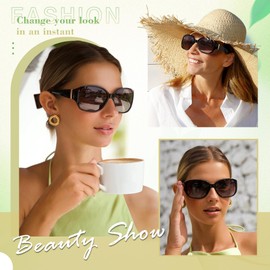 EYEGUARD 2 Pack Bifocal Reading Sunglasses for Women Oversized Sun Readers UV400 Protection Outdoor Reading Glasses 1.75