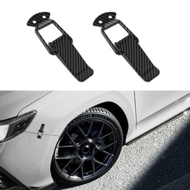 Tecledsn 2PCS Car Bumper Clip Hasp, Universal Auto Bumper Security Hook Lock Clips, Carbon Fiber, Stainless Steel, 3.7" x 0.9", 2 Pieces, Vehicle Maintenance
