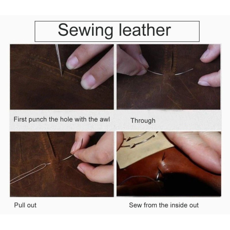 Unbranded Curved Heavy Duty Sewing Needles Pack, Great For Leather