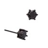 5MM Sterling Silver Cubic Zirconia Black Diamond Studs Earrings Post