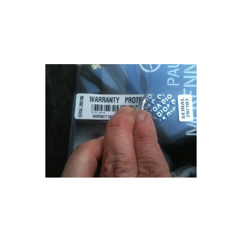 Warranty Protection Tamper-Evident Security Labels Stickers in Two Parts with