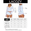 LACOZY Winter Women's 2 Piece Shorts PJ Set Y2k Long