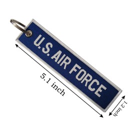 Paquete de 3 unidades de la Fuerza Aérea de Estados Unidos, llavero con llavero, llaves, coches, motocicletas, mochilas, equipaje y regalos, EDC, Multi, trumpet