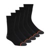 Weatherproof Men's 5 Pack Thermal Crew Socks, Black Traditional, 10-13