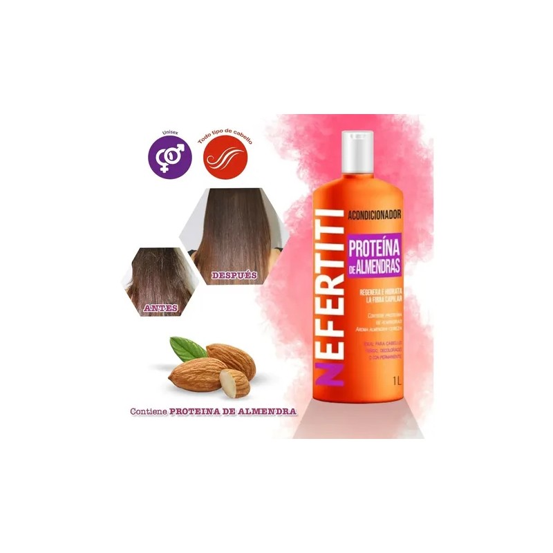 Acondicionador Para Cabello Aceite De Almendra 1lt Nefertiti